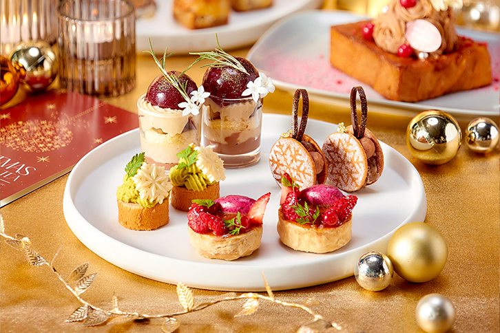 Xmas Afternoon tea〜 マロンクリームとラムレーズンムースのXmas